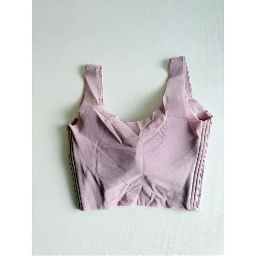 Women’s light purple wireless lace bralette size Large